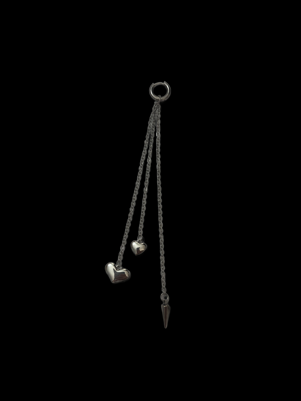 Spiked Heart Mono Earring