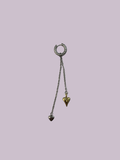 Dual Tone Heart Earring