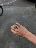Silver Mini Spikes Ring