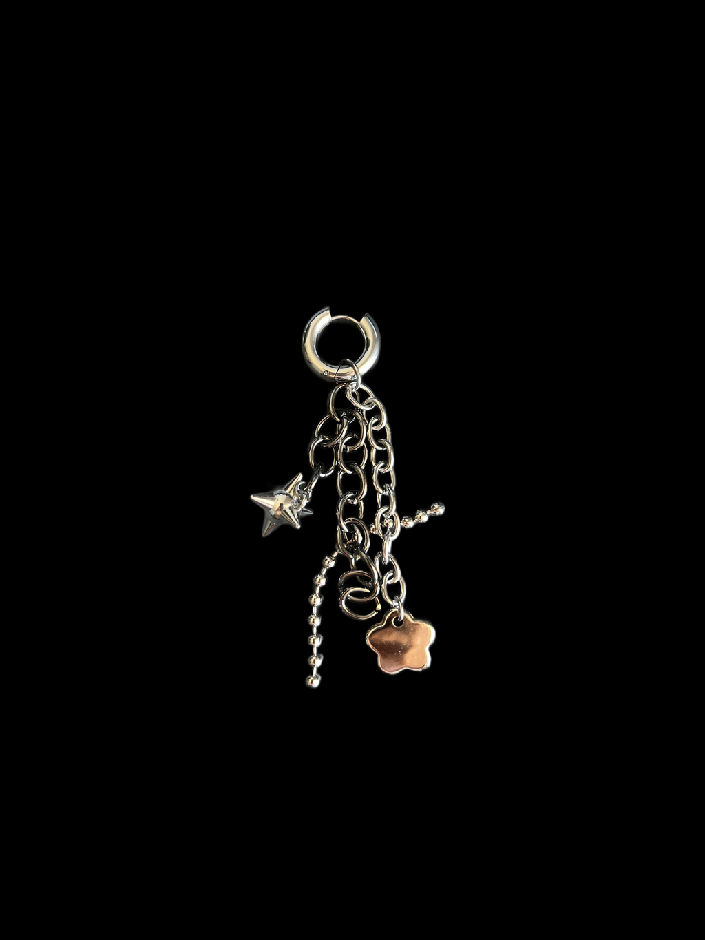 Chrome Baby Mono Earring