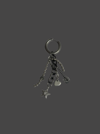 Chrome Mess Mono Earring
