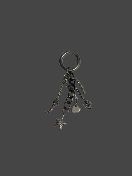 Chrome Mess Mono Earring