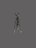 Silver Noise Mono Earring