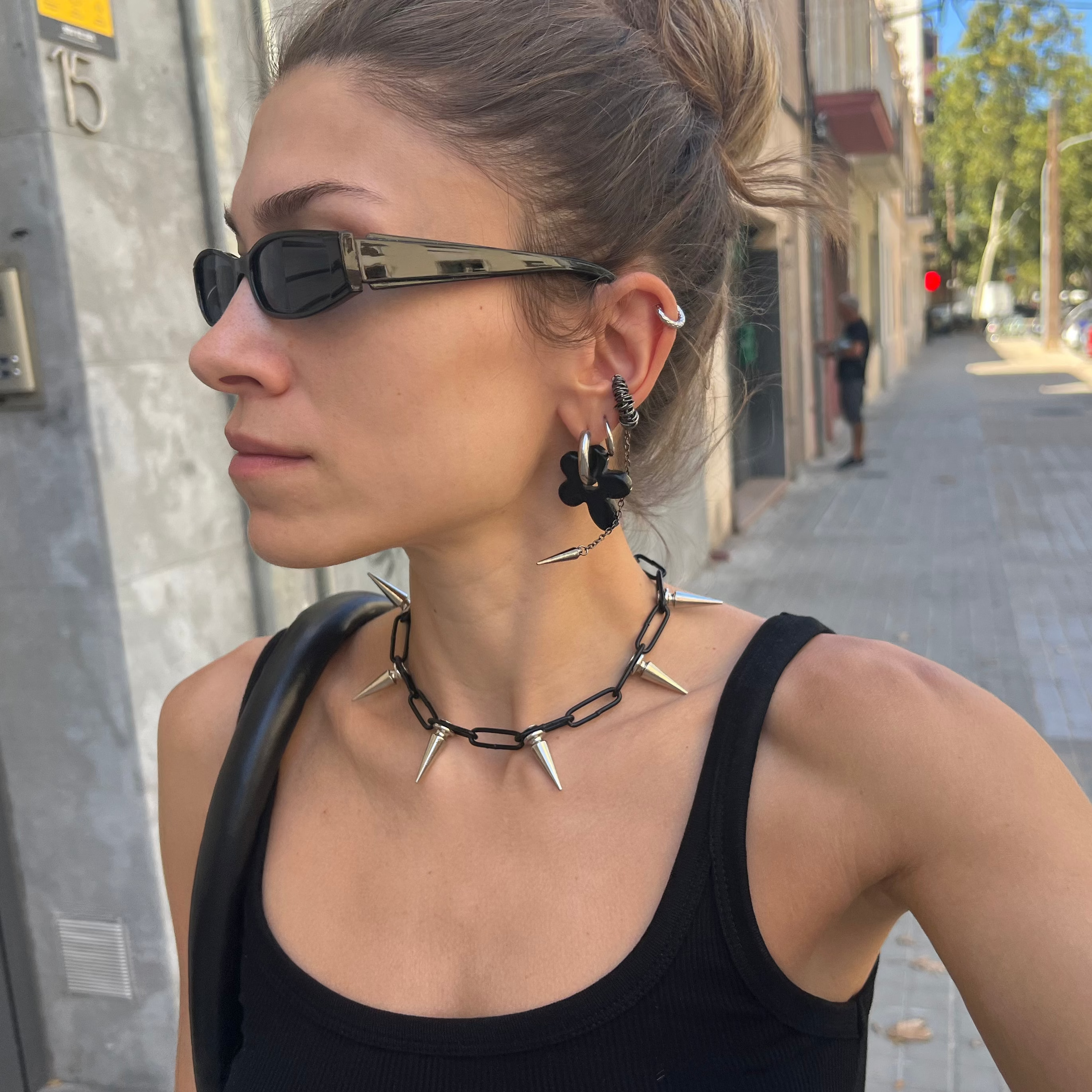 Black Chain Spike Choker