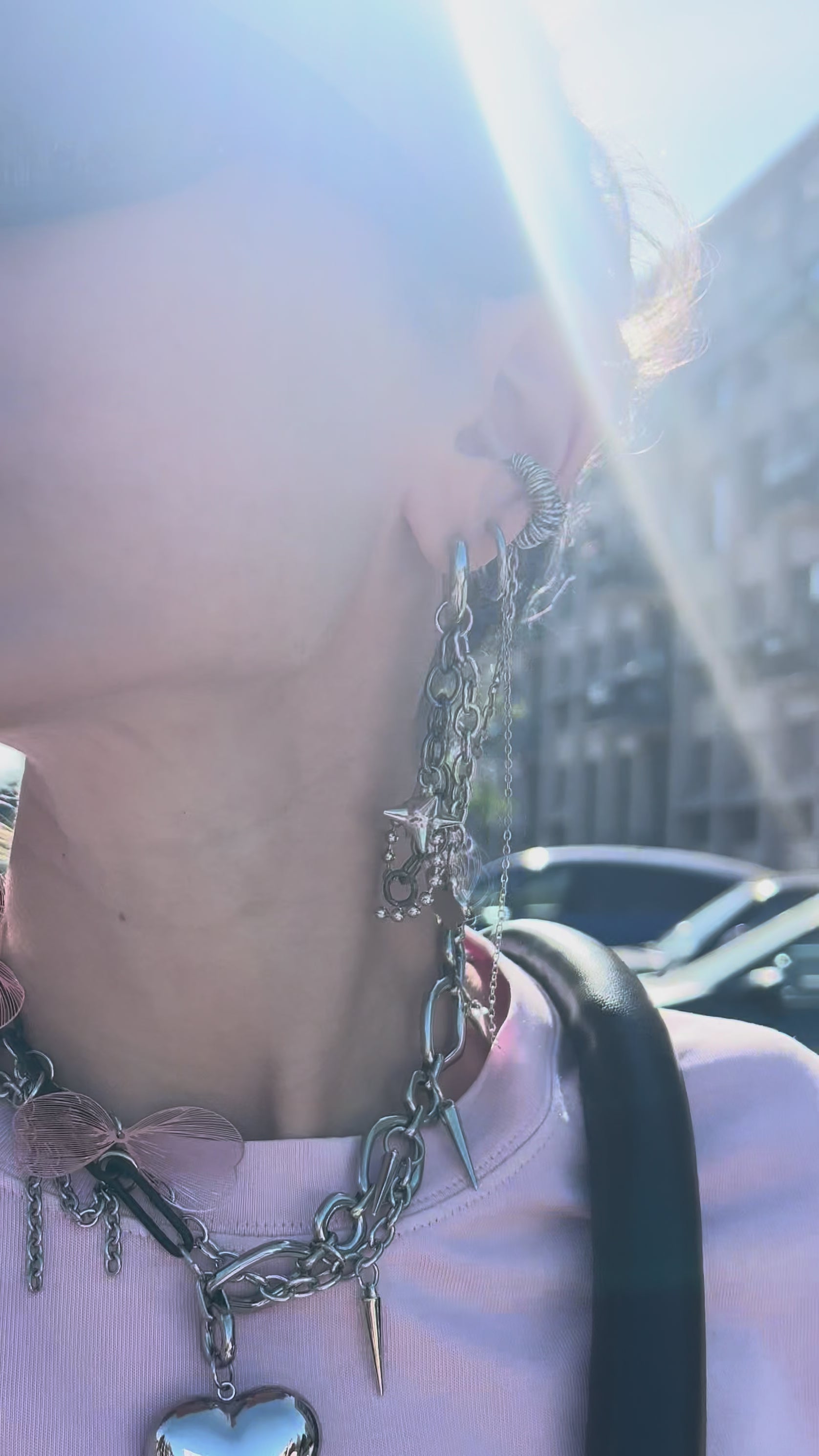 Chrome Baby Mono Earring